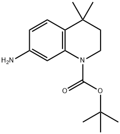 7-Amino-4,4-dimethyl-3,4- dihydro-2H-quinoline-1-carboxylic acid tert-butyl ester Structural