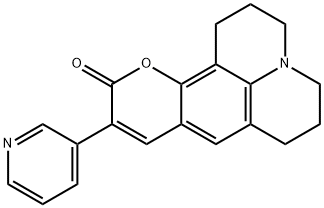 2,3,5,6-1H,4H-Tetrahydro-9-(3-pyridyl)quinolizino[9,9a,1-gh]coumarin Structural