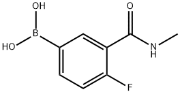 4-FLUORO-3-(METHYLCARBAMOYL)BENZENEBORONIC ACID Structural