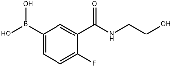 4-FLUORO-3-(2-HYDROXYETHYLCARBAMOYL)BENZENEBORONIC ACID Structural