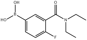 3-(DIETHYLCARBAMOYL)-4-FLUOROBENZENEBORONIC ACID Structural