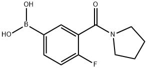 4-FLUORO-3-(PYRROLIDIN-1-YLCARBONYL)BENZENEBORONIC ACID Structural