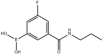 3-FLUORO-5-(N-PROPYLCARBAMOYL)BENZENEBORONIC ACID Structural