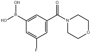 3-FLUORO-5-(MORPHOLIN-4-YLCARBONYL)BENZENEBORONIC ACID Structural