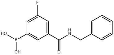 3-(BENZYLCARBAMOYL)-5-FLUOROBENZENEBORONIC ACID Structural