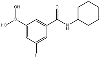 3-(CYCLOHEXYLCARBAMOYL)-5-FLUOROBENZENEBORONIC ACID Structural