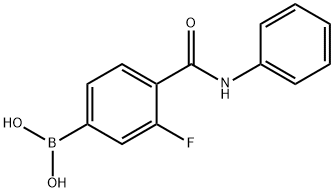 3-FLUORO-4-(PHENYLCARBAMOYL)BENZENEBORONIC ACID Structural