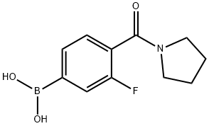 3-FLUORO-4-(PYRROLIDINE-1-CARBONYL)PHENYLBORONIC ACID Structural