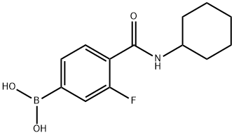 4-(CYCLOHEXYLCARBAMOYL)-3-FLUOROBENZENEBORONIC ACID Structural