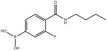 4-(BUTYLCARBAMOYL)-3-FLUOROBENZENEBORONIC ACID 98 Structural