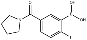 2-FLUORO-5-(PYRROLIDINE-1-CARBONYL)PHENYLBORONIC ACID Structural