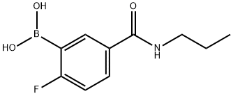 2-FLUORO-5-(PROPYLCARBAMOYL)BENZENEBORONIC ACID Structural