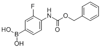 4-(BENZYLOXYCARBONYLAMINO)-3-FLUOROPHENYLBORONIC ACID Structural