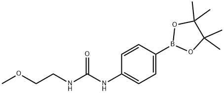 Urea, N-(2-methoxyethyl)-N'-[4-(4,4,5,5-tetramethyl-1,3,2-dioxaborolan-2-yl)phenyl]- Structural