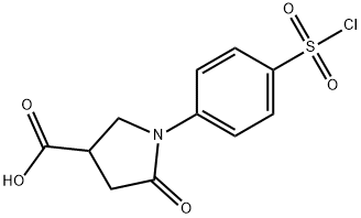 1-[4-(chlorosulfonyl)phenyl]-5-oxopyrrolidine-3-carboxylic acid Structural