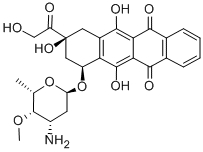 4-demethoxy-4'-O-methyldoxorubicin Structural