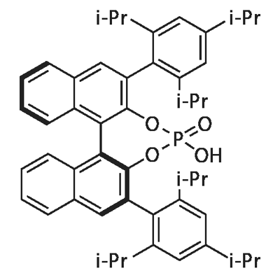 (S)-TRIP,  (11bS)-4-Hydroxy-2,6-bis[2,4,6-tris(1-methylethyl)phenyl]dinaphtho[2,1-d:1μ,2μ-f]-1,3,2-dioxaphosphepin  4-oxide,  (S)-3,3μ-Bis(2,4,6-triisopropylphenyl)-1,1μ-bi-2-naphthol  cyclic  monophosphate