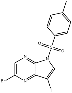 2-bromo-7-iodo-5-tosyl-5H-pyrrolo[2,3-b]pyrazine