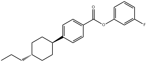 3-Fluorophenyl 4'-trans-propylcyclohexylbenzoate Structural