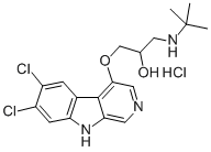 2-Propanol, 1-((6,7-dichloro-9H-pyrido(3,4-b)indol-4-yl)oxy)-3-((1,1-d imethylethyl)amino)-, hydrochloride