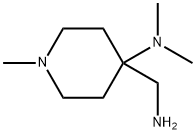 4-(aminomethyl)-N,N,1-trimethylpiperidin-4-amine Structural