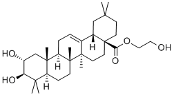 (2α,3β)-2,3-Dihydroxy-olean-12-en-28-oic acid 2-hydroxyethyl ester, Structural