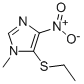 5-(Ethylthio)-1-methyl-4-nitro-1H-imidazole Structural