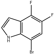 7-bromo-4,5-difluoro-1H-indole Structural