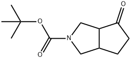 tert-butyl 4-oxohexahydrocyclopenta[c]pyrrole-2(1H)-carboxylate Structural