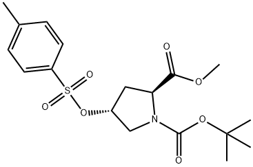 N-Boc-trans-4-tosyloxy-L-proline methyl ester Structural