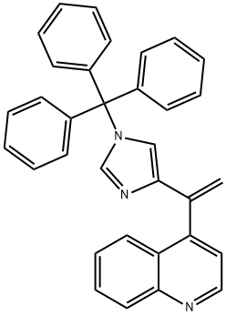 Quinoline,  4-[1-[1-(triphenylmethyl)-1H-imidazol-4-yl]ethenyl]- Structural