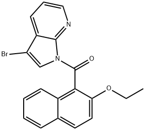 3-BROMO-1-(2-ETHOXY NAPHTHOYL)-7-AZAINDOLE Structural