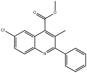 methyl 6-chloro-3-methyl-2-phenyl-4-quinolinecarboxylate Structural