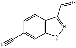 6-CYANO-(1H)INDAZOLE-3-CARBALDEHYDE Structural