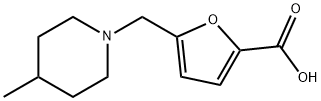 5-[(4-methylpiperidin-1-yl)methyl]-2-furoic acid Structural