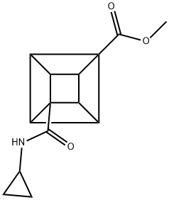 METHYL 4-(N-CYCLOPROPYLAMINOCARBONYL)CUBANECARBOXYLATE Structural