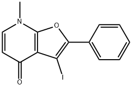 Furo[2,3-b]pyridin-4(7H)-one,  3-iodo-7-methyl-2-phenyl- Structural