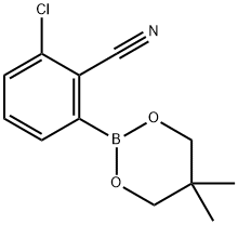 3-CHLORO-2-CYANOPHENYLBORONIC ACID NEOPENTYL GLYCOL ESTER Structural