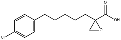 2-[5-(4-Chlorophenyl)pentyl]oxirane-2-carboxylic acid Structural