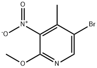 5-Bromo-2-methoxy-4-methyl-3-nitropyridine Structural Picture
