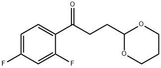 2',4'-DIFLUORO-3-(1,3-DIOXAN-2-YL)PROPIOPHENONE Structural