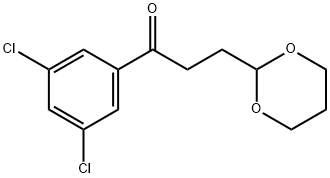 3',5'-DICHLORO-3-(1,3-DIOXAN-2-YL)-PROPIOPHENONE Structural