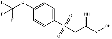 N'-hydroxy-2-{[4-(trifluoromethoxy)phenyl]sulfonyl}ethanimidamide Structural