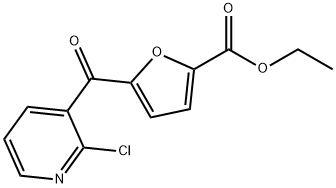 2-CHLORO-3-(5-ETHOXYCARBONYL-2-FUROYL)PYRIDINE Structural