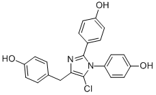 4,4'-(5-Chloro-4-(4-hydroxybenzyl)-1H-imidazole-1,2-diyl)diphenol Structural