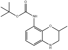 tert-Butyl 2-methyl-3,4-dihydro-2H-benzo[b][1,4]oxazin-8-ylcarbamate Structural