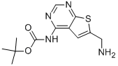 tert-Butyl 6-(aminomethyl)thieno[2,3-d]pyrimidin-4-ylcarbamate Structural
