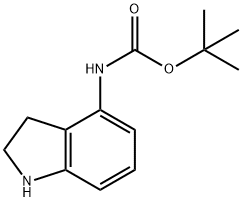 Tert-butyl indolin-4-ylcarbamate Structural