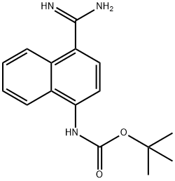 (4-CARBAMIMIDOYL-NAPHTHALEN-1-YL)-CARBAMIC ACID TERT-BUTYL ESTER Structural