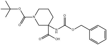 1-BOC-3-CBZ-AMINO-PIPERIDINE-3-CARBOXYLIC ACID Structural